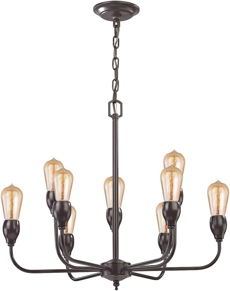 31983/6+3 Chandelier, One Size, Bronze