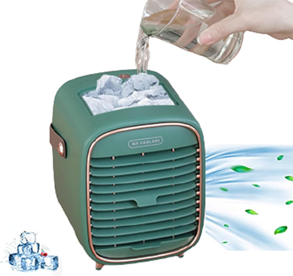 Mini Portable Air Conditioners Air Cooler USB Rechargeable Desktop Water Cooled Spray Fan Portable Negative ion air Conditioner,