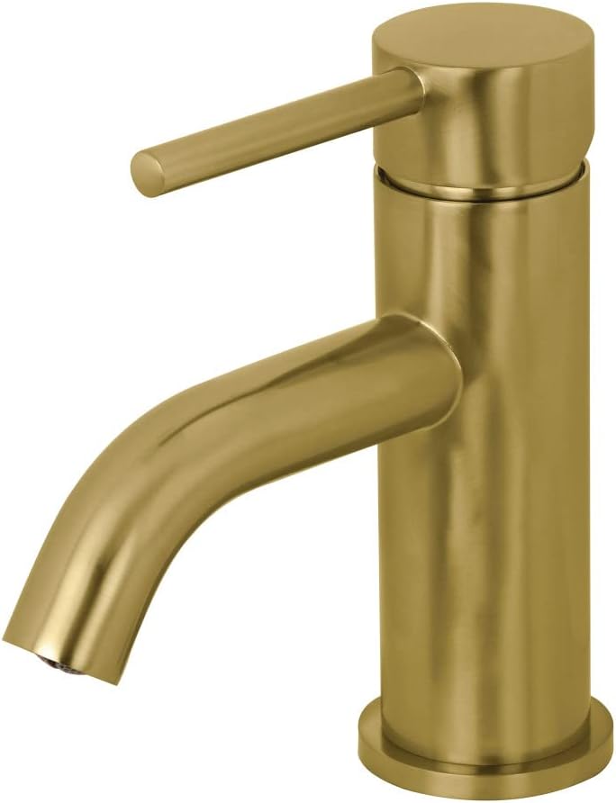 Kingston Brass Fauceture LS8223DL Concord Single Handle Monoblock Bathroom Faucet, Brushed Brass