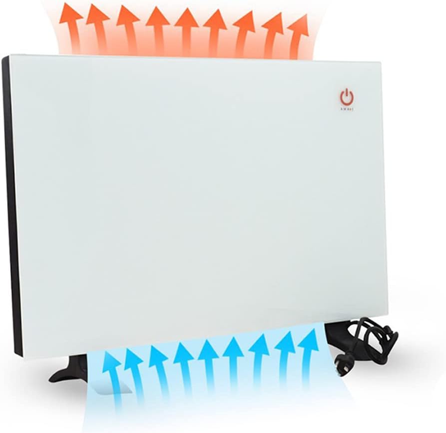 Amaze-Heater CLASSIC Model Dual Convection Glass Panel Electric Heater – 120V, 450/900 Watt (1534/3068 Btu/Hr) - Ideal for 250 to 350 Sq Ft Room