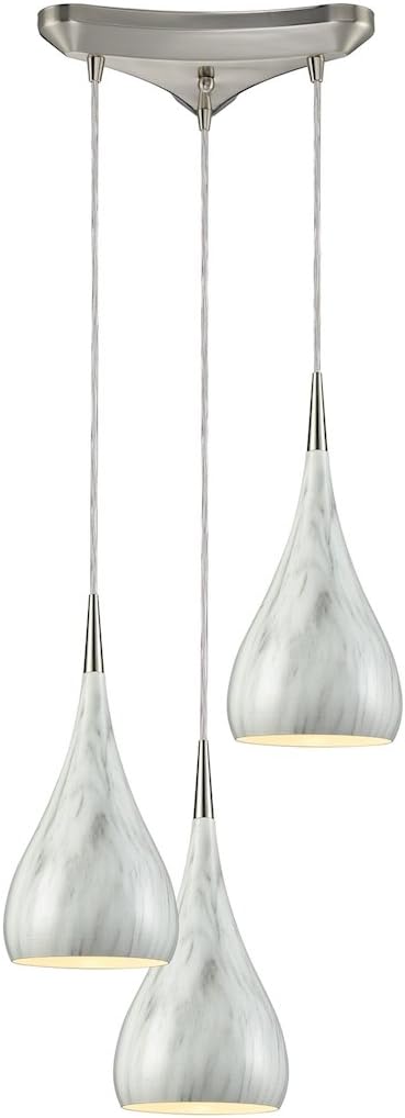 31341/3MB Pendant Light, Satin Nickel
