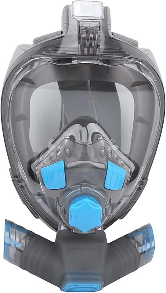 Full Face Snorkel Diving Masks Underwater Anti-Fog Full Face Snorkeling Mask 180 Degree View Scuba Diving Swimming Face Maskprofessional Snorkelling Gear for Diving Enth Masks
