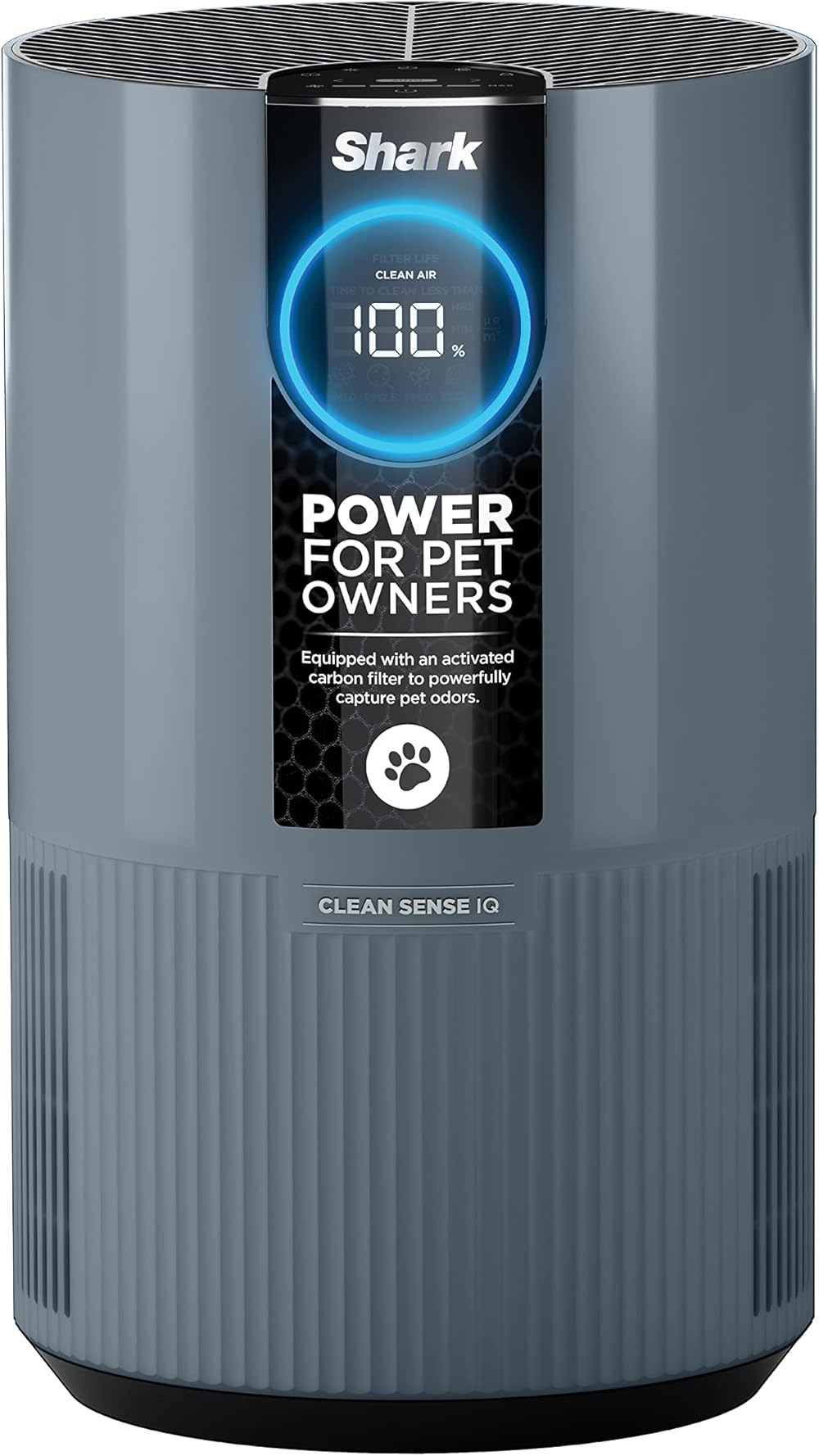 Shark HP102PETBL Clean Sense Air Purifier for Home, Allergies, Pet Hair, HEPA Filter, 500 Sq Ft Small Room, Bedroom, Captures 99.98% of Particles, Pet Dander, Fur, Allergens & Odor, Portable, Midnight