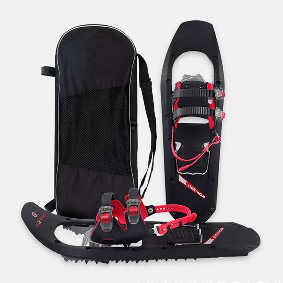 25/27Inches Snowshoes for Men and Women, Lightweight Aluminum Alloy All Terrain Snow Shoes with Adjustable Ratchet Bindings with Carrying Tote Bag (Size : 25inch)