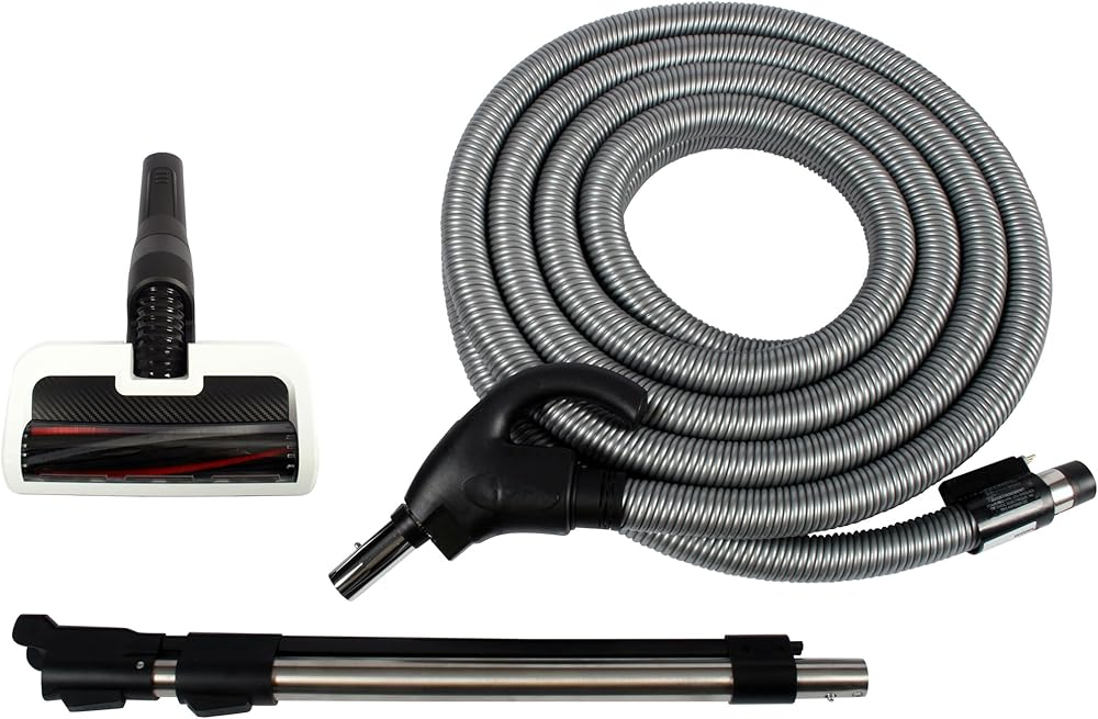Cen-Tec Systems 97569 All-Floors Central Vacuum Powerhead, 35 Ft. DC Hose, Gray