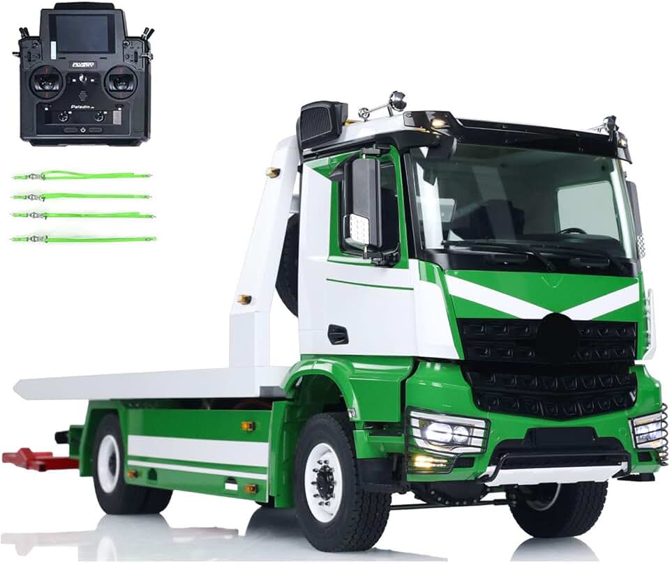 1:14 4X4 JDM RC Hydraulic Tow Truck Remote Control Flatbed Wrecker Car Model for Adult Hobby