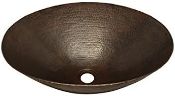 BILBOA Copper Vessel Sink and Oil Rubbed Bronze Strainer Drain