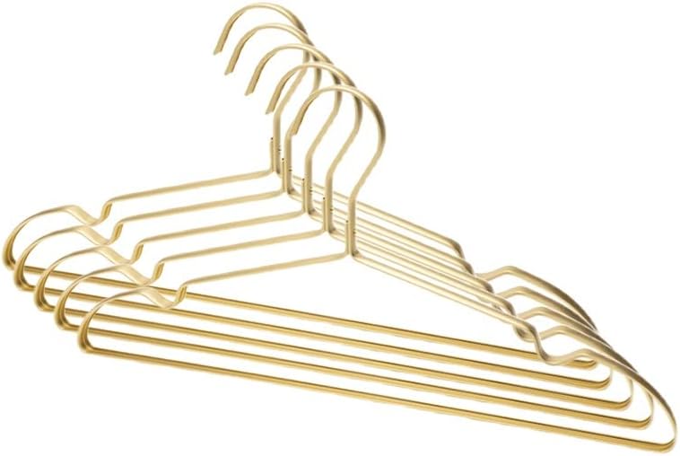 Matte Gold Hanger Aluminum Alloy Clothes Drying Rack Non-Slip Clothes Towel Wardrobe Storage Rack (Color : E, Size : 420 * 210mm)