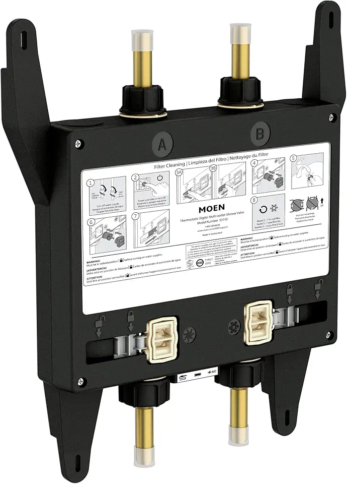 Moen Smart Shower 2-Outlet Digital Thermostatic Shower Valve with 1/2