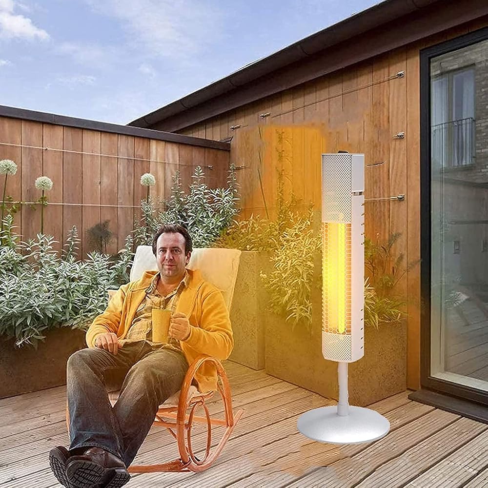 Standing Electric Patio Heater, Outdoor Decor Space Heater, Fast Heating Infrared Heater, Waterproof Heater, for Home Garden Balcony