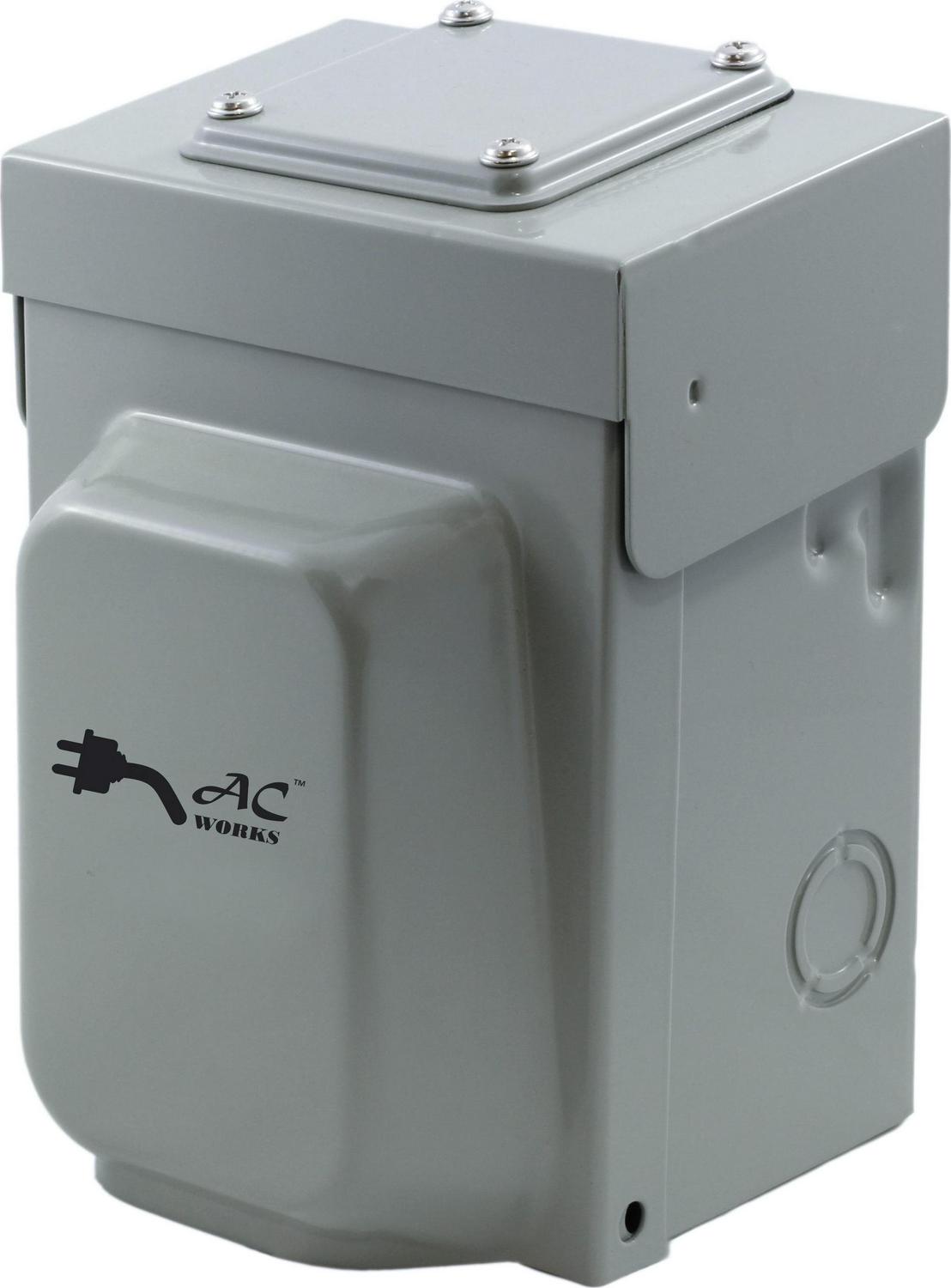 AC WORKS 50-Amp 1-Space Generator Power Inlet Box