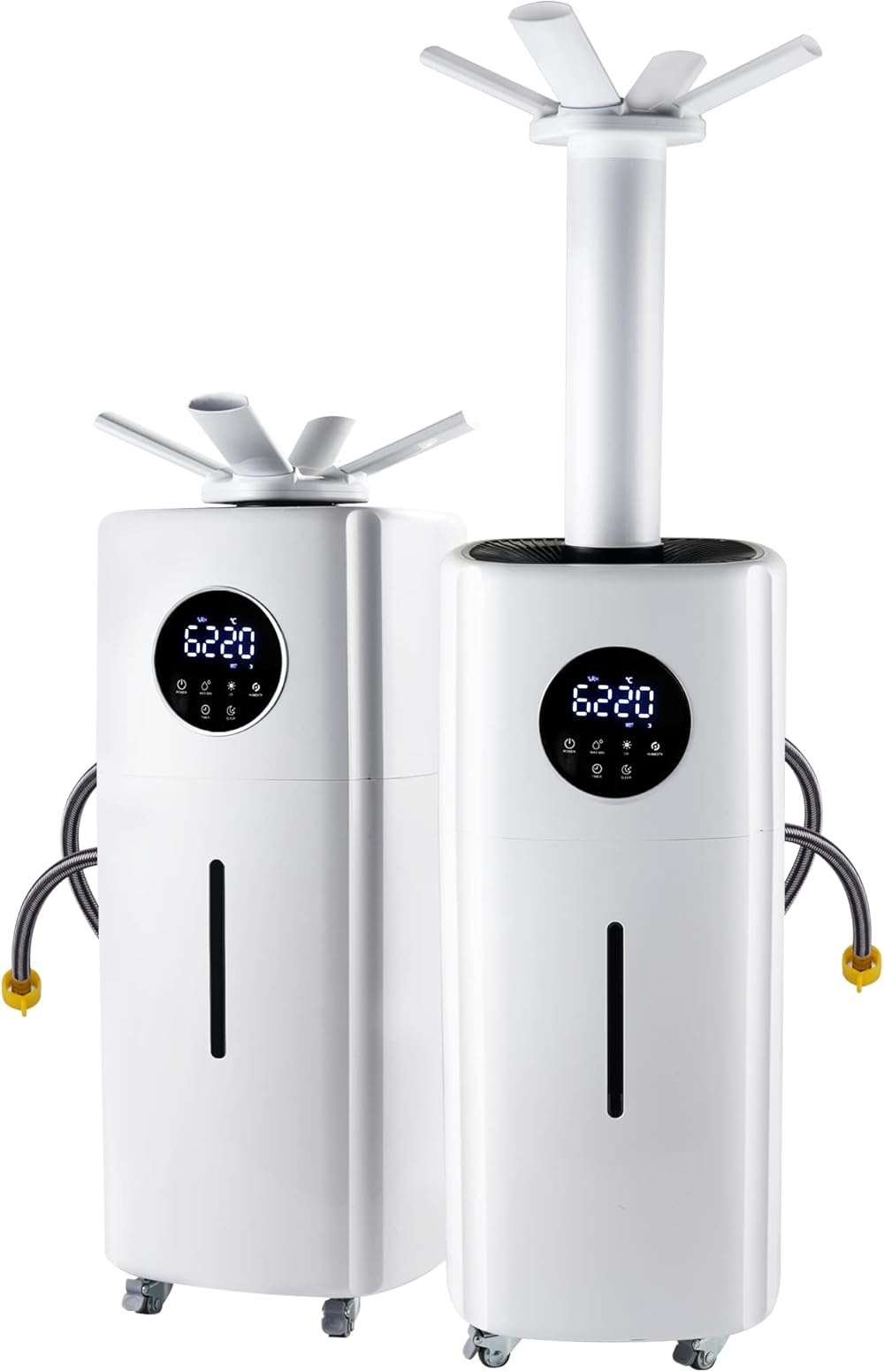 Commercial Industrial Humidifier Whole House Humidifier 6Gals Water Tank Max 2000ml/h Mist Output Faucet Filling Humidifier for Plant Large Greenhouse 110V