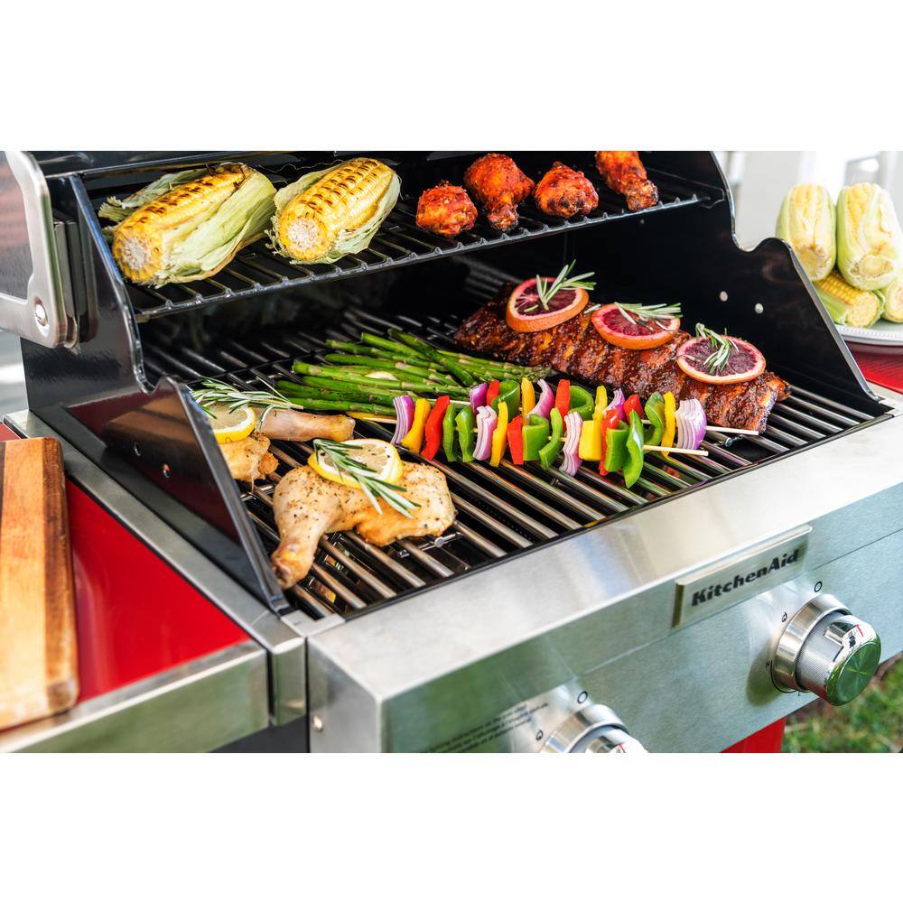 KitchenAid 720-0891CA 2-Burner Propane Gas Grill in all Red