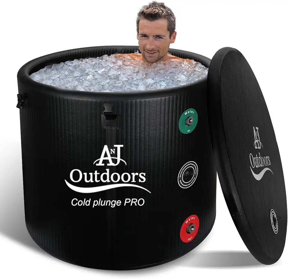 Cold Plunge PRO Water Chiller Compatible Ice Bath Tub | Fully Inflatable Cold Plunge Tub for Athletes | XL 129 Gallon Outdoor/Indoor Recovery Portable Bathtub