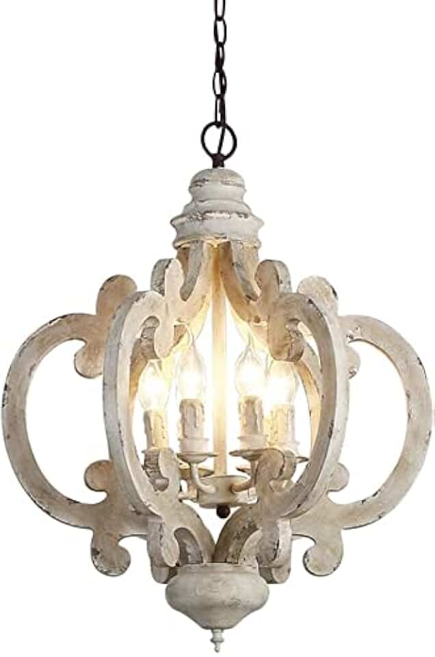 Chandelier,Lights, Chandelier,Wooden Chandelier,Retro Clothing Store, Restaurant Decorative Chandelier,Children's Room Bedroom Lighting 45 * 62Cm/ Color