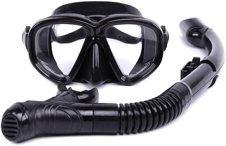 Diving Goggles Snorkel Mask, Easy Breathing Diving Masks, Dry Snorkel Set Anti-Fog Snorkeling Mask, Free Breathing, Frame Silicone Mask Anti-Fog Anti-Leak for Adults Masks