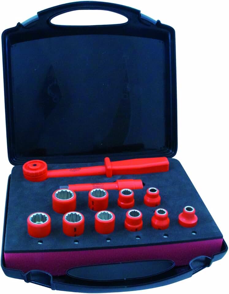 CH Hanson USC03100 Insulated 1/2-Inch Square Drive Socket Set, 12-Piece