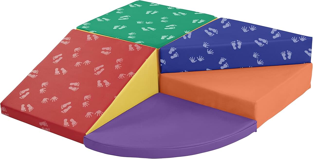 ECR4Kids SoftZone Tiny Twisting Climber, Beginner Playset, Assorted, 5-Piece