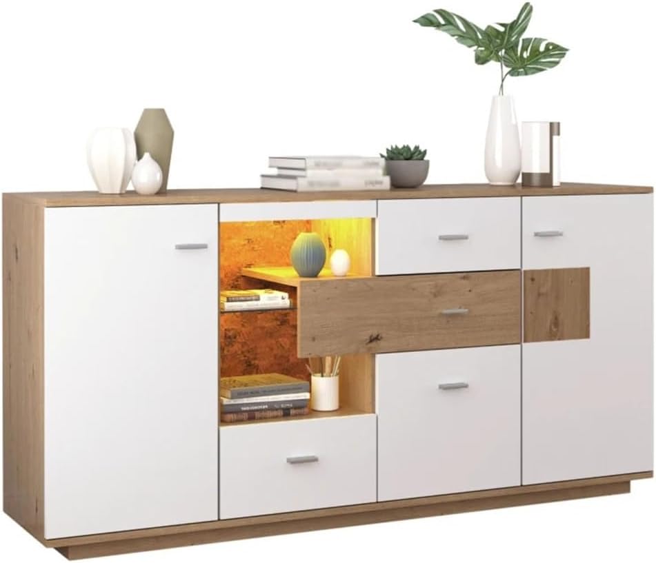 Sideboard Glass Shelf Storage Cabinet Bedroom Cabinet Wine Cooler Cupboards