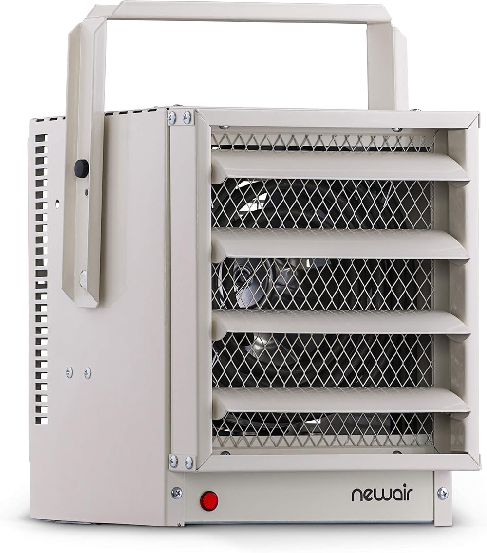 Newair Electric Garage Heater, Adjustable Ceiling/Wall Mounted with Tilt Head, Heats up to 500 sq. ft. of Space | Electric Heater for Heating Garages, Workshops, Warehouses, Job Sites, and More