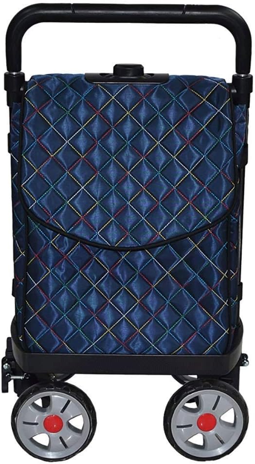 Shopping Bags with Wheels Two-Stage Zipper Foldable Shopping Cart Picnic Travel Bags Waterproof Processing Reusable