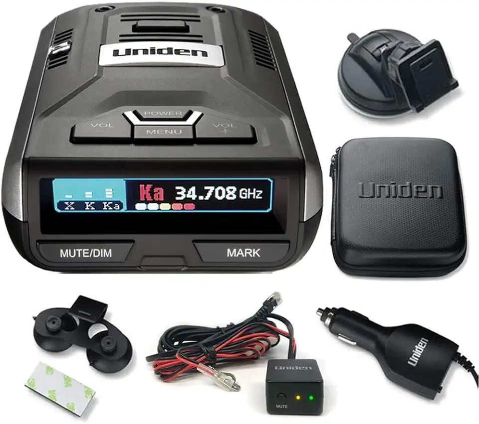 Uniden R3DSP R3 Dsp Extremely Long-Range Radar Detector/Laser Detector & RDA-HDWKT Radar Detector Smart Hardwire Kit, OLED