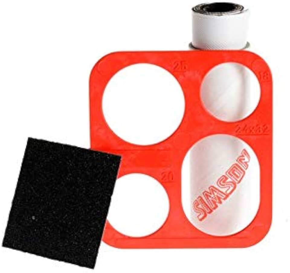 Simson Bicycle Maintenance Repair Kit Roll & Template 7 x 20 cm, Clear