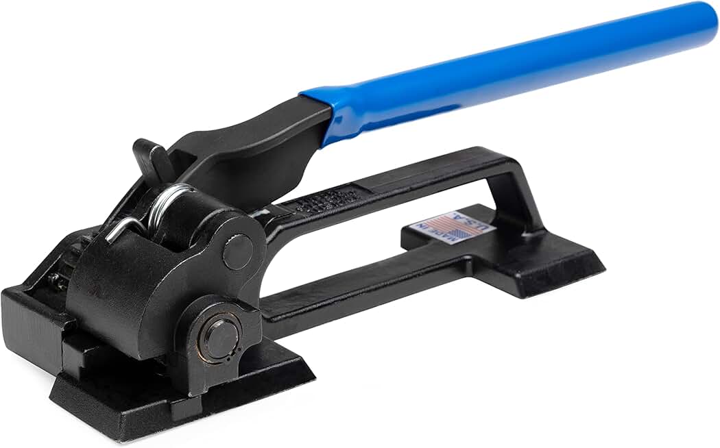 IDL Packaging IDL-1425 Feed-Wheel Strapping Tensioner for 3/8” to 3/4” Steel Strapping, USA Made − Heavy-Duty Banding Tool with High Tightening Force and Long Service Life