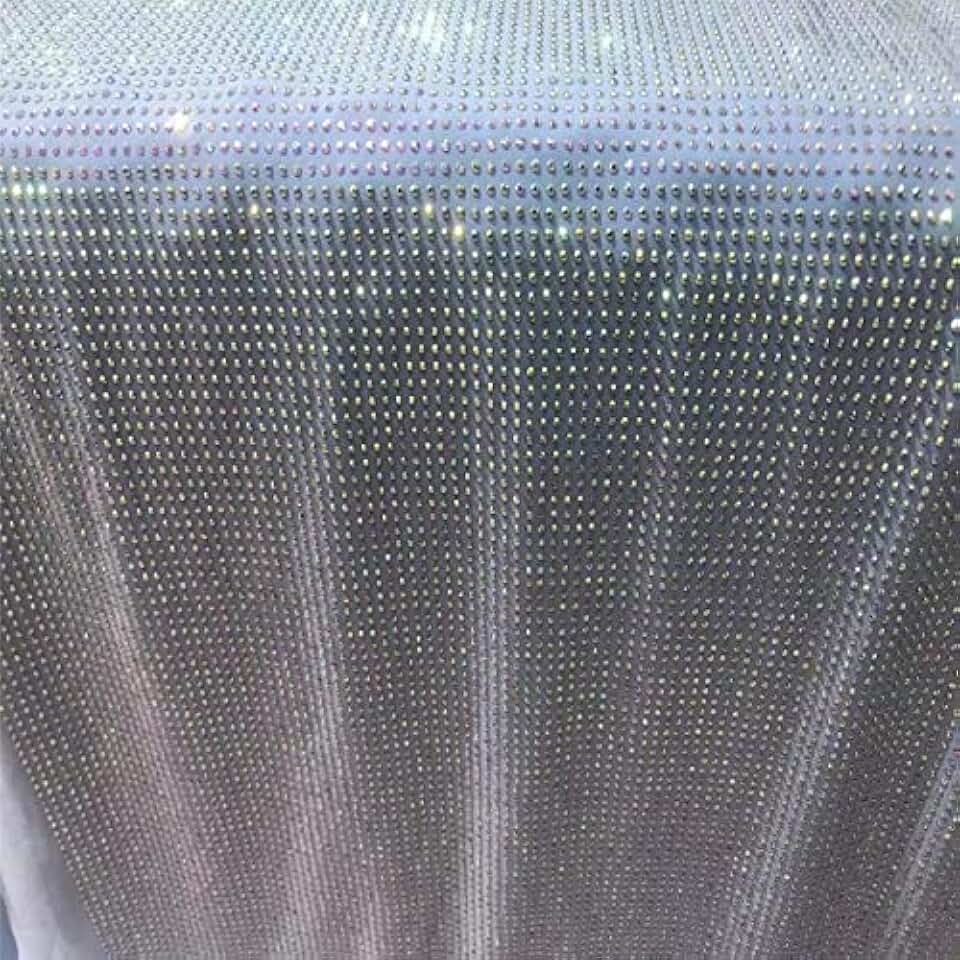 MARHAFABRIC African Lace Fabric 5 Yards African Nigerian Tulle Lace Fabric Embroidery with Glittery Heavy Stones Guipure Wedding Party Dress 1Yards