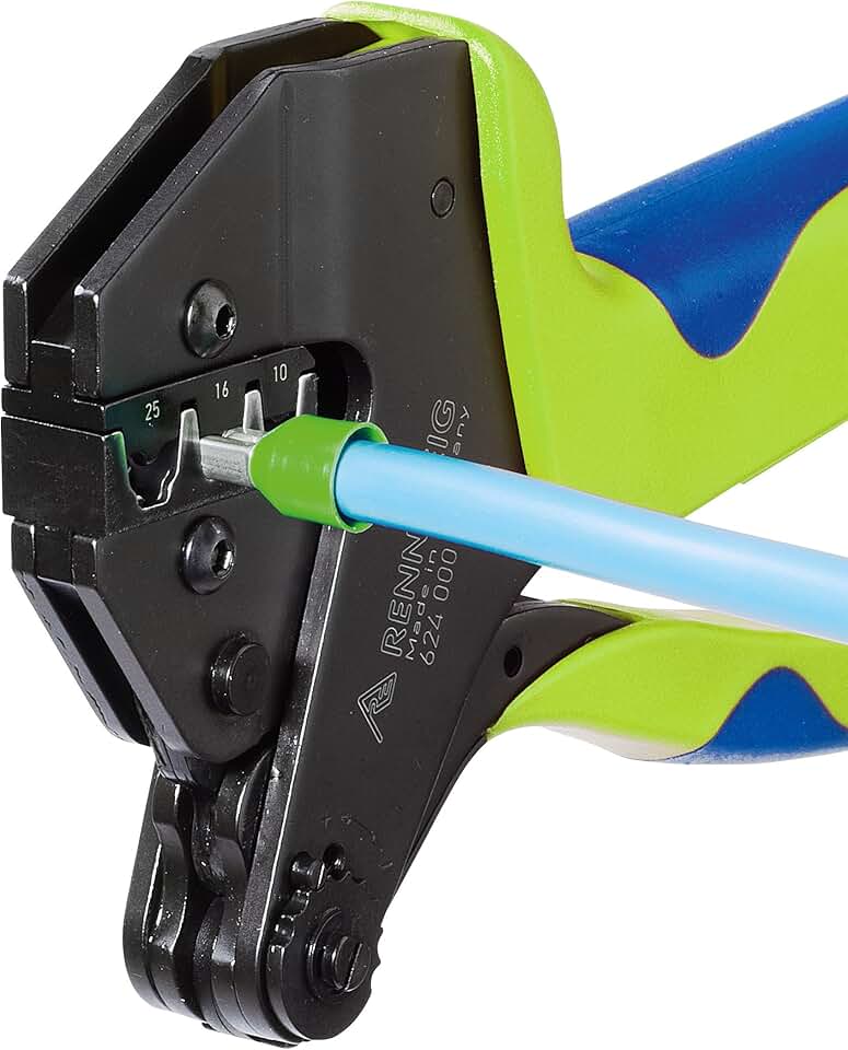 The Original Rennsteig Ferrule Crimping Tool for large Ferrules/End-Sleeves (10-25 mm²/8-3 AWG)