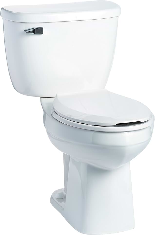Mansfield Plumbing 148.123.WHT QuantumOne Elongated Front ADA 1.6 GPF Pressure-Assist Toilet, White