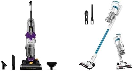 EUREKA NEU182B PowerSpeed Bagless Upright Vacuum Cleaner NEC180 RapidClean Pro Lightweight Cordless Vacuum Cleaner, Convenient Stick Handheld Vacuum
