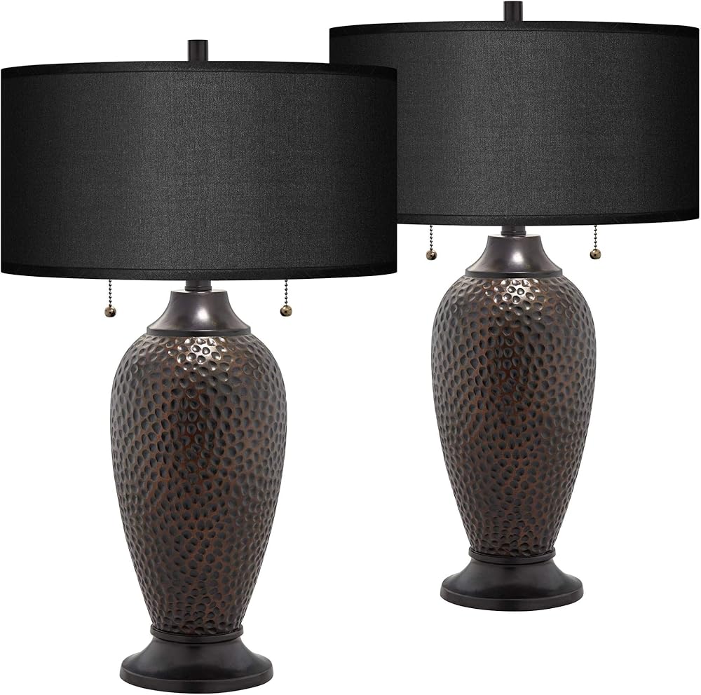 Franklin Iron Works Industrial Rustic Table Lamps 24 1/2