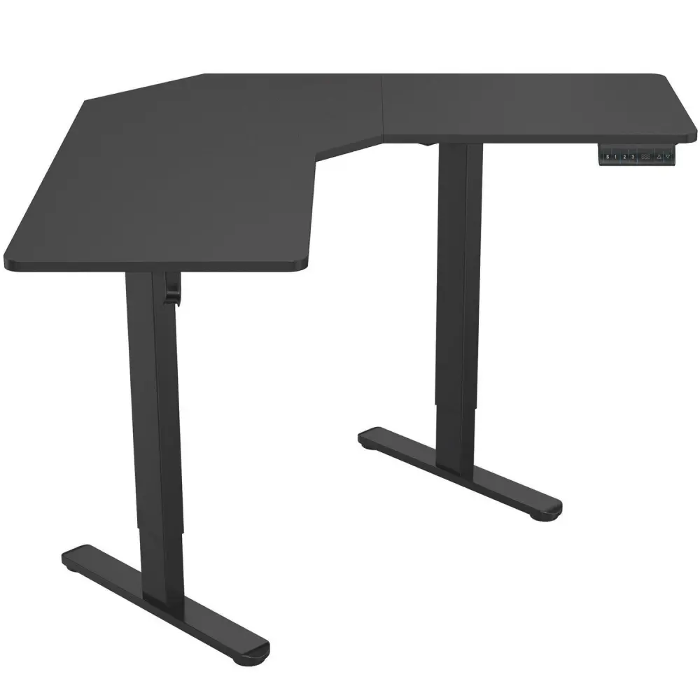 Mount-It! Eclectic Height Adjustable Corner Sit-Stand Desk, Ergonomic, New Design