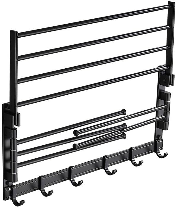 Folding Towel Rack No-Punch Rotatable Drying Rack Bathroom Bathroom Storage Bath Towel Rack