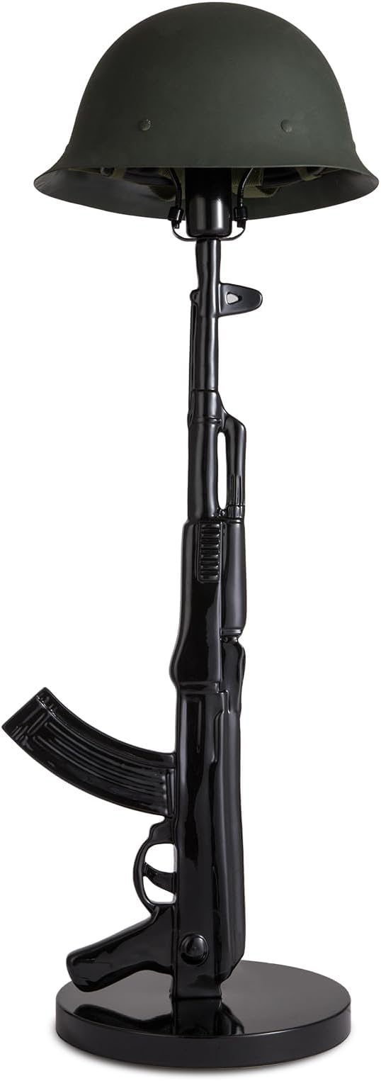 Modern Gun Table Lamp,Desk Lamp,Floor lamp,Night Light Plating Resin and Metal Gun Lighting Fixture for Living Room, Bedroom,Dining Room,Office,Children’s Room. (Black-Gun AK47)