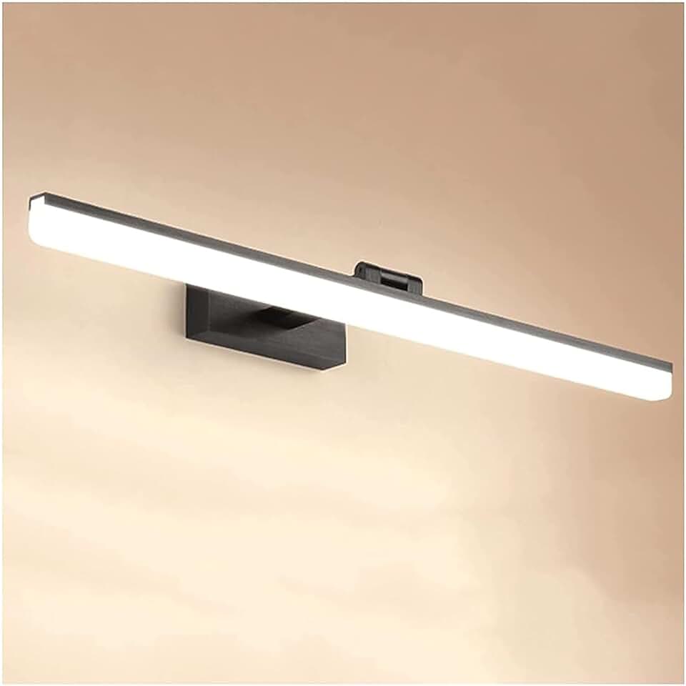 Wall Lamp Mirror Light Bath Mirror Front Lights Bathroom Waterproof Moisture-Proof Apartment Bedroom Dressing Table Makeup Lamp Black Bedside, Vintage Chandeliers/White Light/41Cm