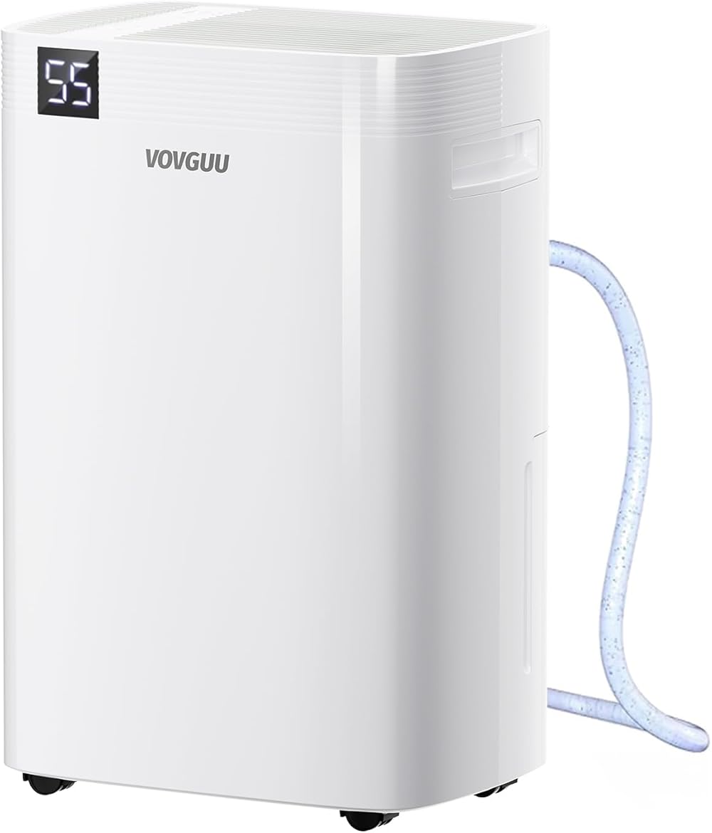 4500 Sq.Ft 50 Pint Dehumidifier for Basement, Bathroom, Bedroom with Drain Hose, 3 Smart Modes, Humidity Control, Quiet, Defrost, 24H Timer, Ideal for High Humidity Large Room and Home