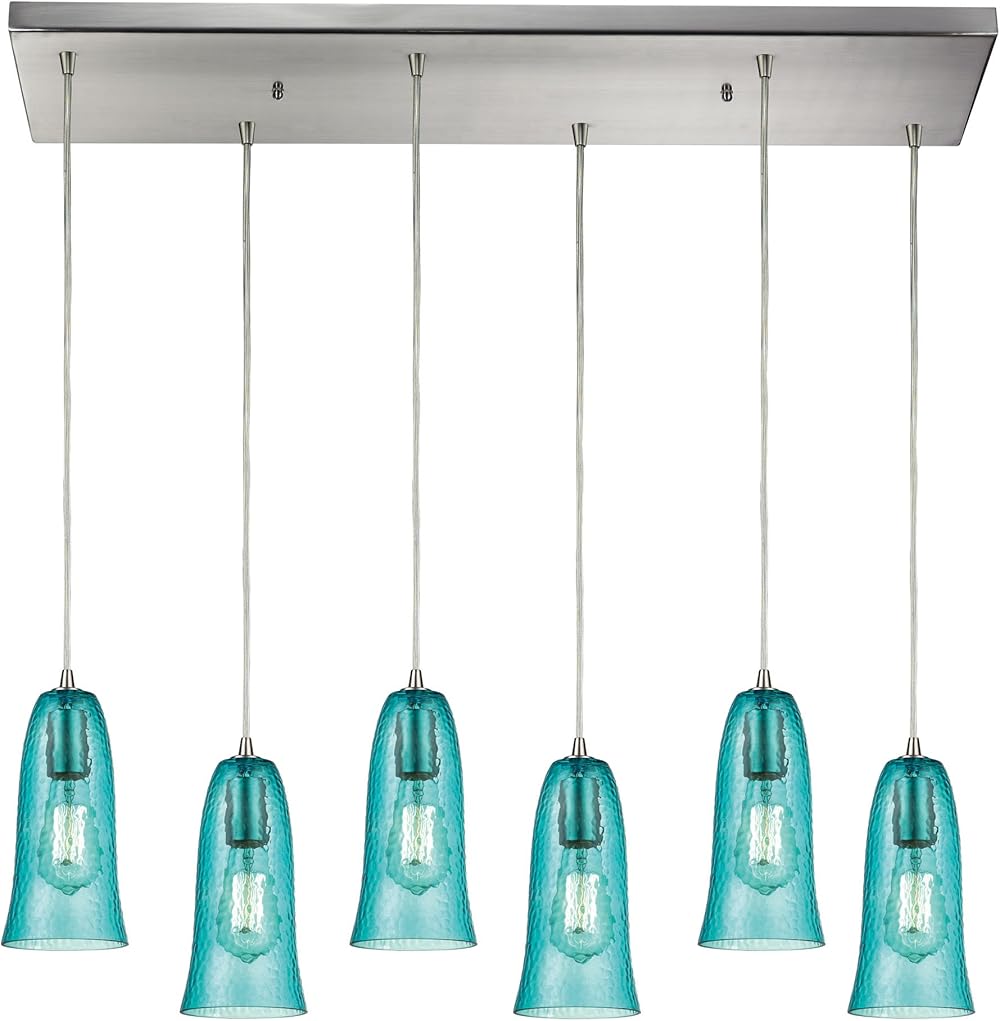 10431/6RC-HAQ Pendant Light, Satin Nickel