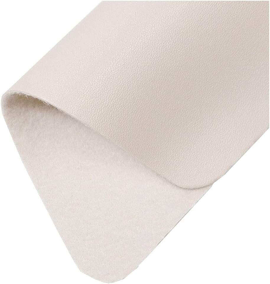 Faux Leather Fabric Material by The Metre 138cm 54.3'' Wide Soft Leatherette Vinyl Leather Cloth for Seats Cover, Furniture Repair(Size: 1.38x1m/1.5X1.09yd) (Color : Creamy-White, Size : 1.5X10.9yd