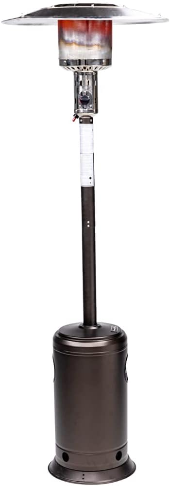47,000 BTU Outdoor Propane Patio Heater with Wheels, Brown