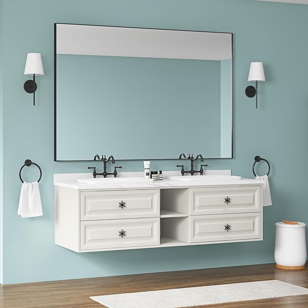 Bathroom Vanity with 2 Sinks, 72