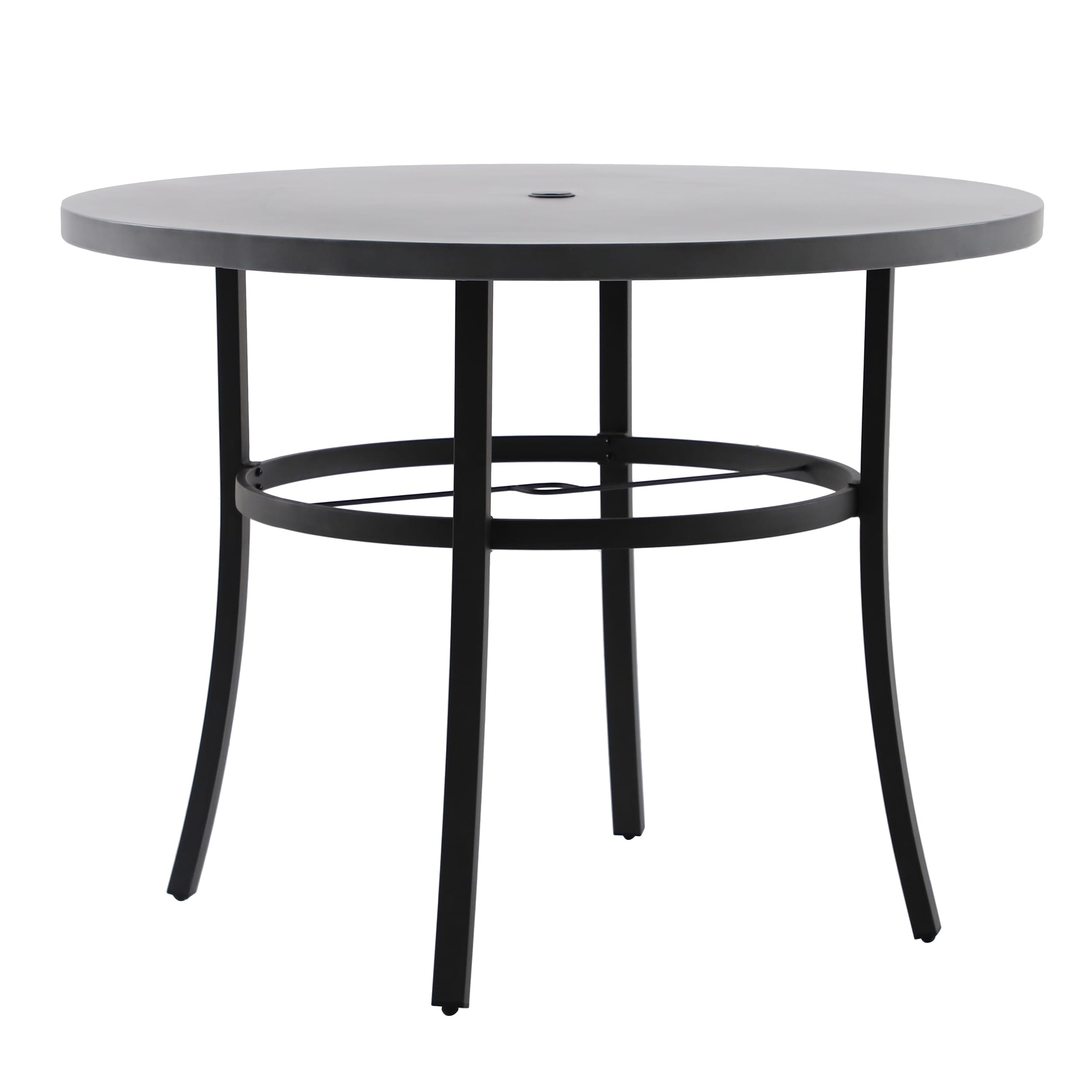 Style Selections Kingston Ridge Round Outdoor Dining Table 48.03-in W x 48.03-in L with Umbrella Hole