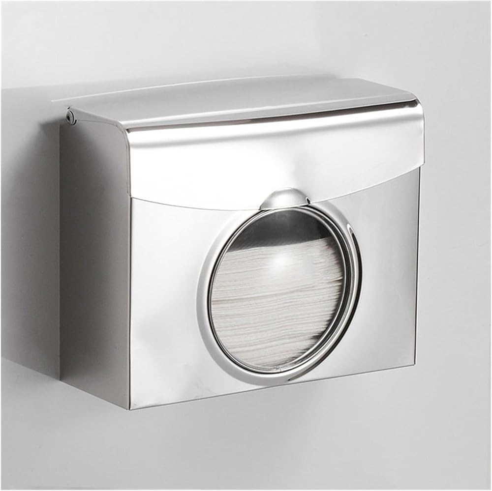 Stainless Steel Wall Mount Toilet Paper Holder Shelf Tissue Box Toilet Paper Holder Bathroom