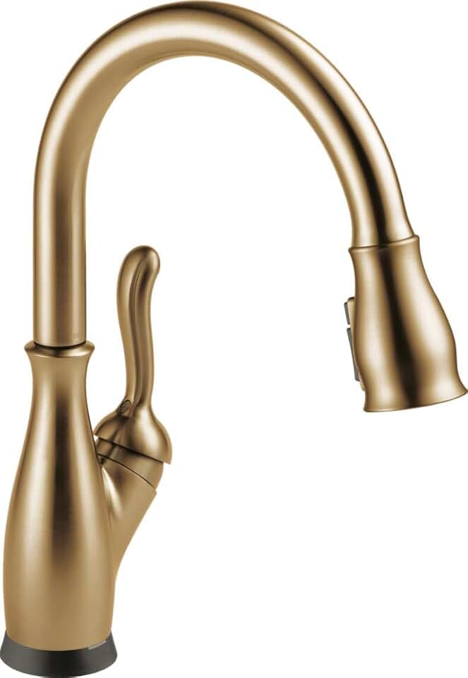Delta Faucet Leland Touch Kitchen Faucet Gold, Gold Kitchen Faucets with Pull Down Sprayer, Kitchen Sink Faucet, Touch Faucet for Kitchen Sink, Delta Touch2O Technology, Champagne Bronze 9178T-CZ-DST