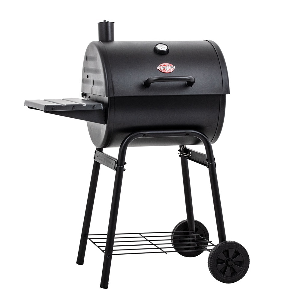 Char-Griller Wrangler 23-in Black Barrel Charcoal Grill