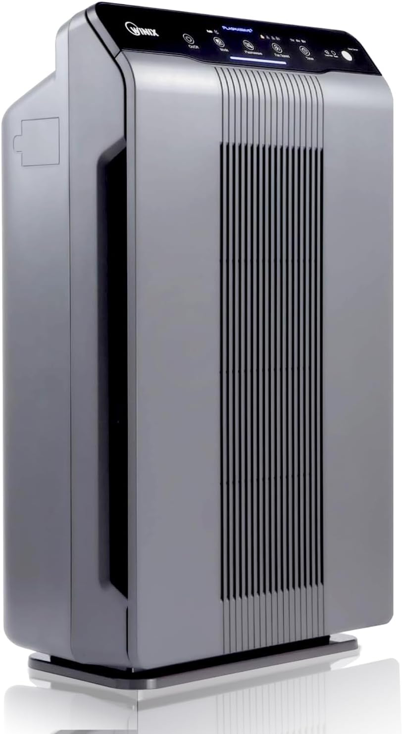 Winix 5300-2 Air Purifier with True HEPA, PlasmaWave and Odor Reducing Carbon Filter,Gray Medium