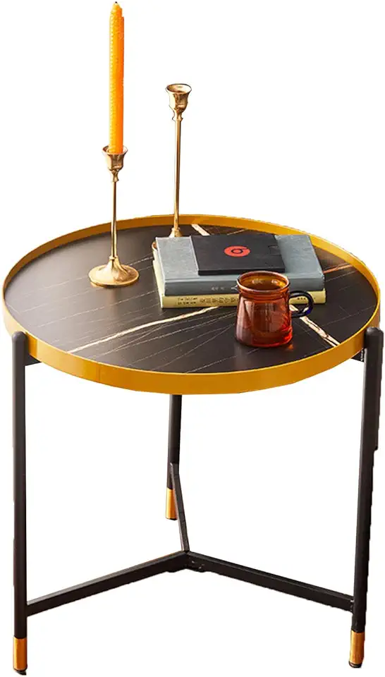 Round Coffee Table, Living Room Tables, Furniture, Coffee Table Simple Center Table Open Space Minimalist for Living Room Home Office Industrial Cocktail Tables, Easy Assembly