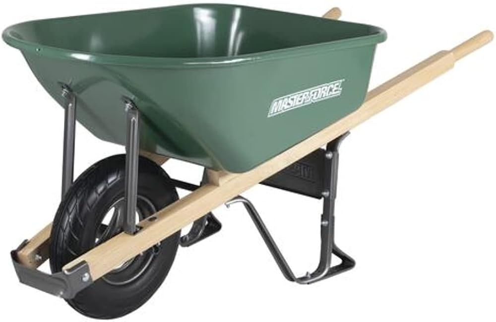 at home Steel Wheelbarrow with Hardwood Handle - 6 cu.ft. (me)
