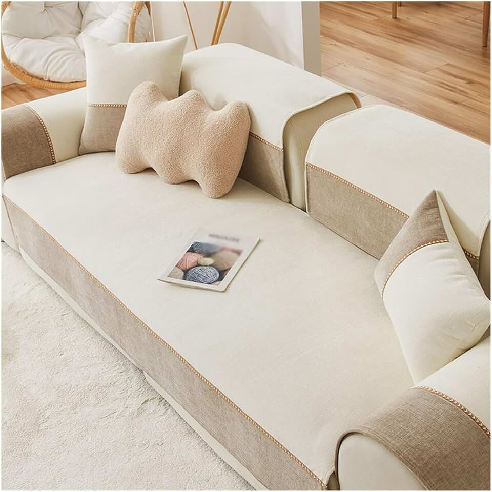 Sofa Cover Towel Cover Cushion Fabric Comfortable Sofa Cushion Four Seasons Universal Living Room Sofa Seat Cushion(90 * 210cm)